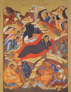 l’Icone byzantine de Noël 